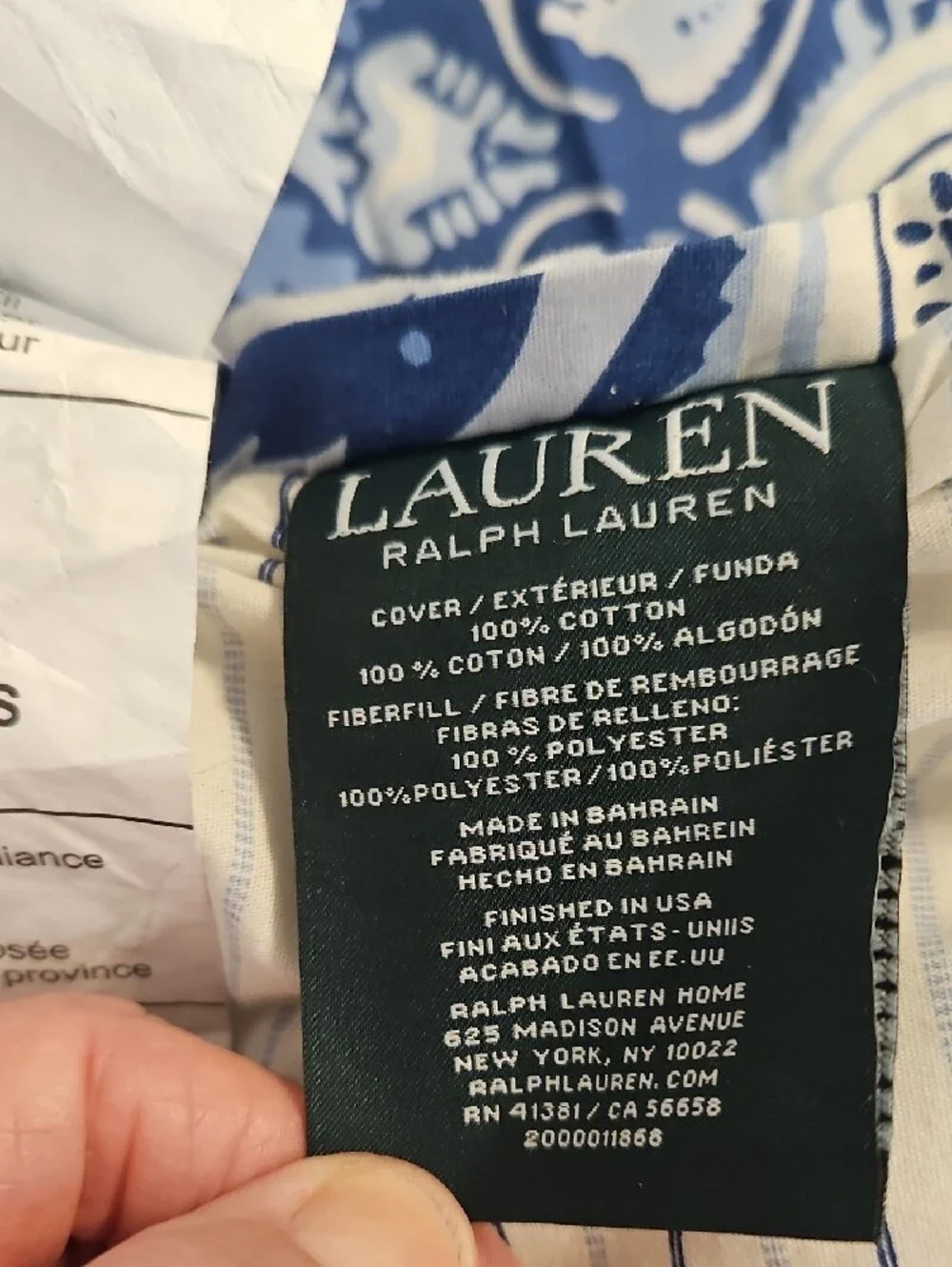 Lauren Ralph Lauren Porcelain Blue Medallion Reversible Cotton King Comforter